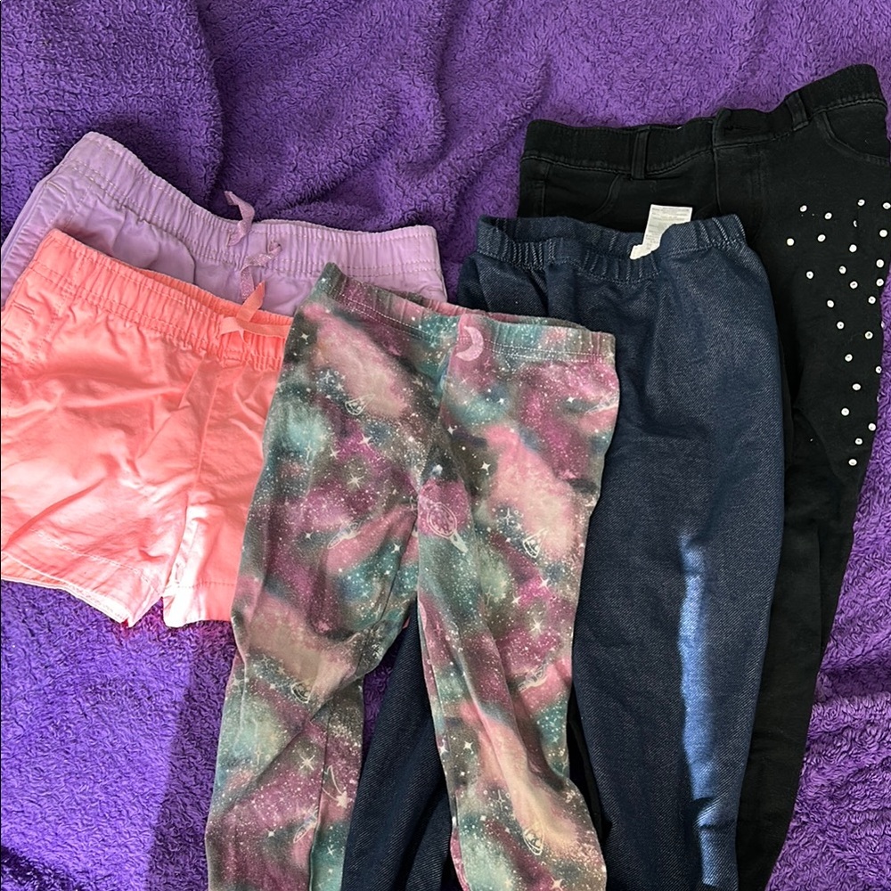 Colorful Girls Leggings and Shorts Set 6/6X